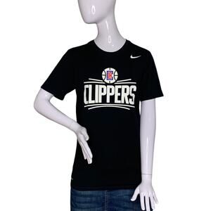NBA Los Angeles Clippers Nike Tee Unisex Graphic T-shirt Short Sleeve Black Sz S